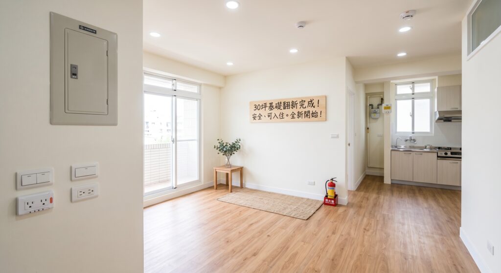 30 坪，先求安全與可入住的基礎翻新