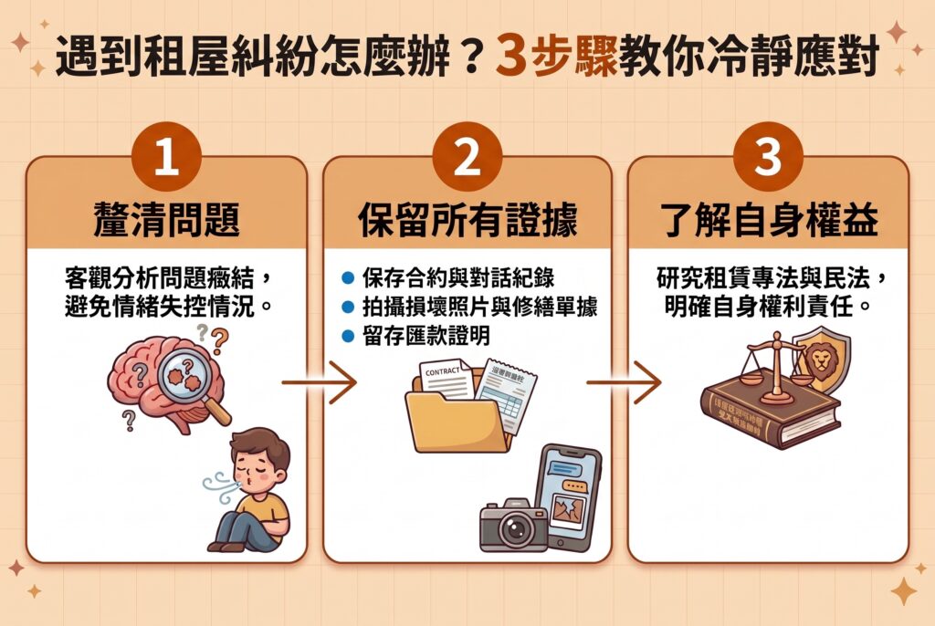 遇到租屋糾紛怎麼辦？3 步驟教你冷靜應對